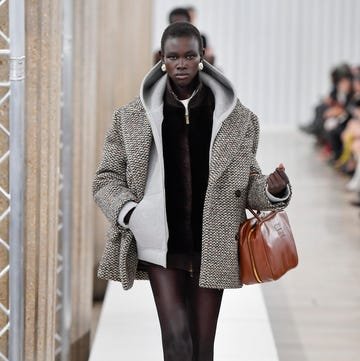 13 Tights to Wear Under Every Winter Outfit miu miu runway fallwinter 2023 2024 paris fashion week